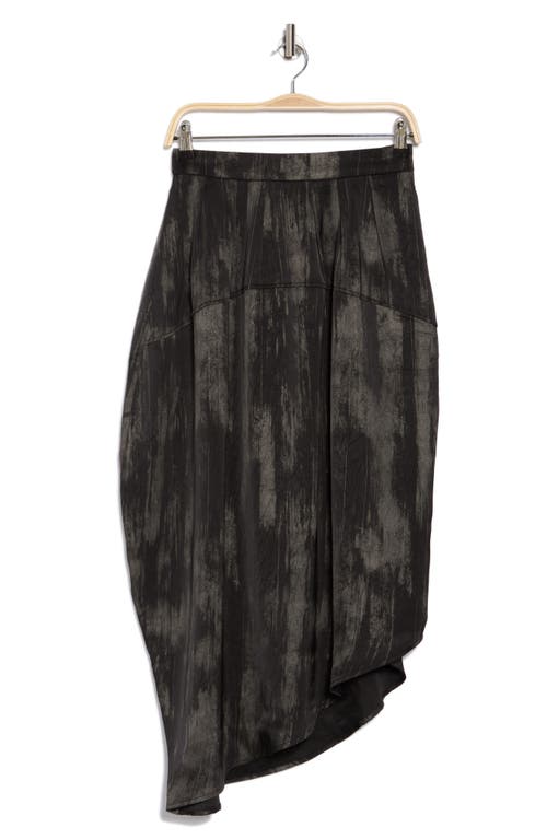 Patrizia Luca Asymmetric Hem Midi Skirt In Black