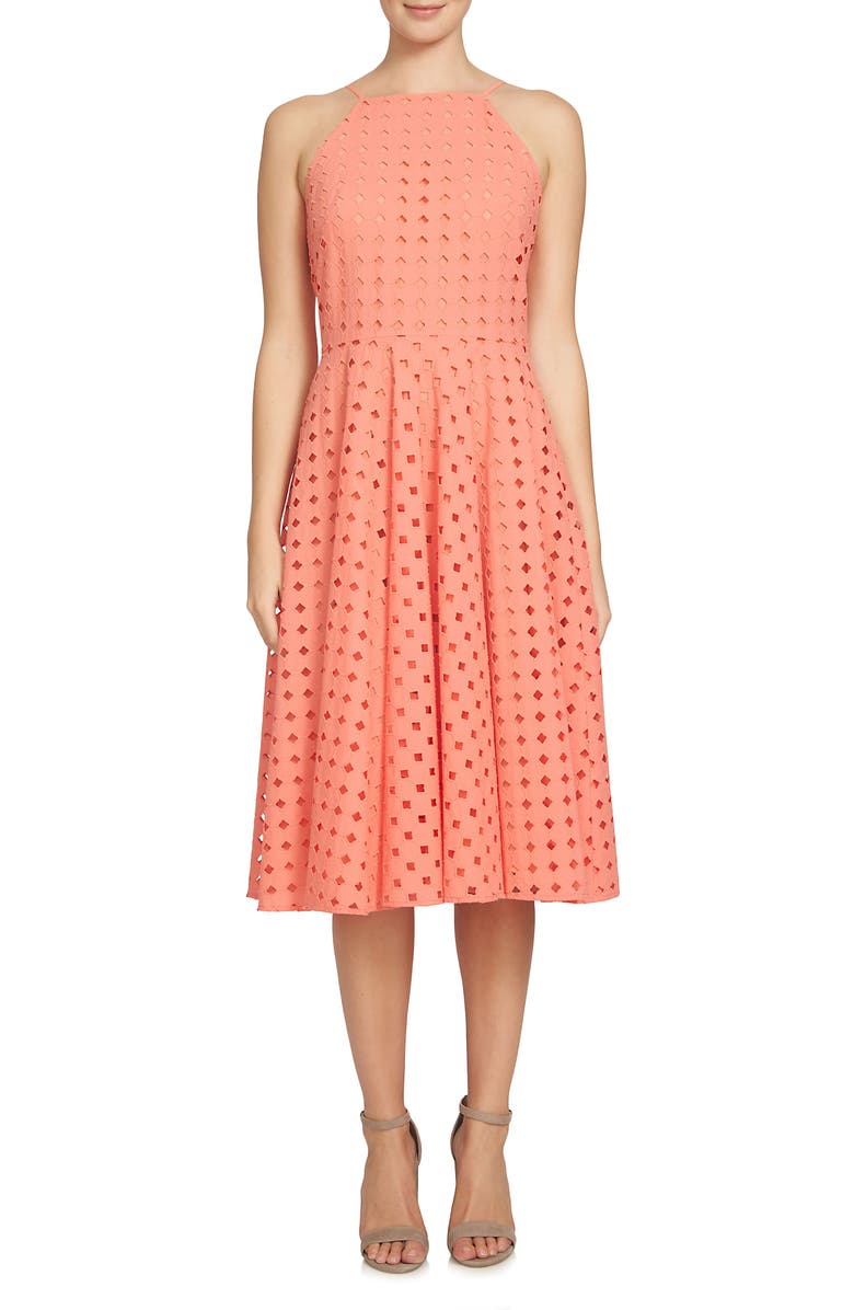 CeCe Bella Fit & Flare Dress, Main, color, 