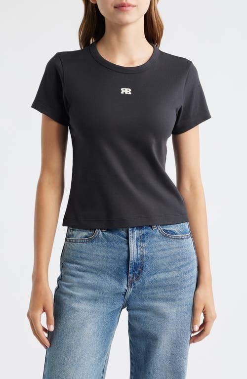 Rag & Bone Mia Logo Baby Tee In Black