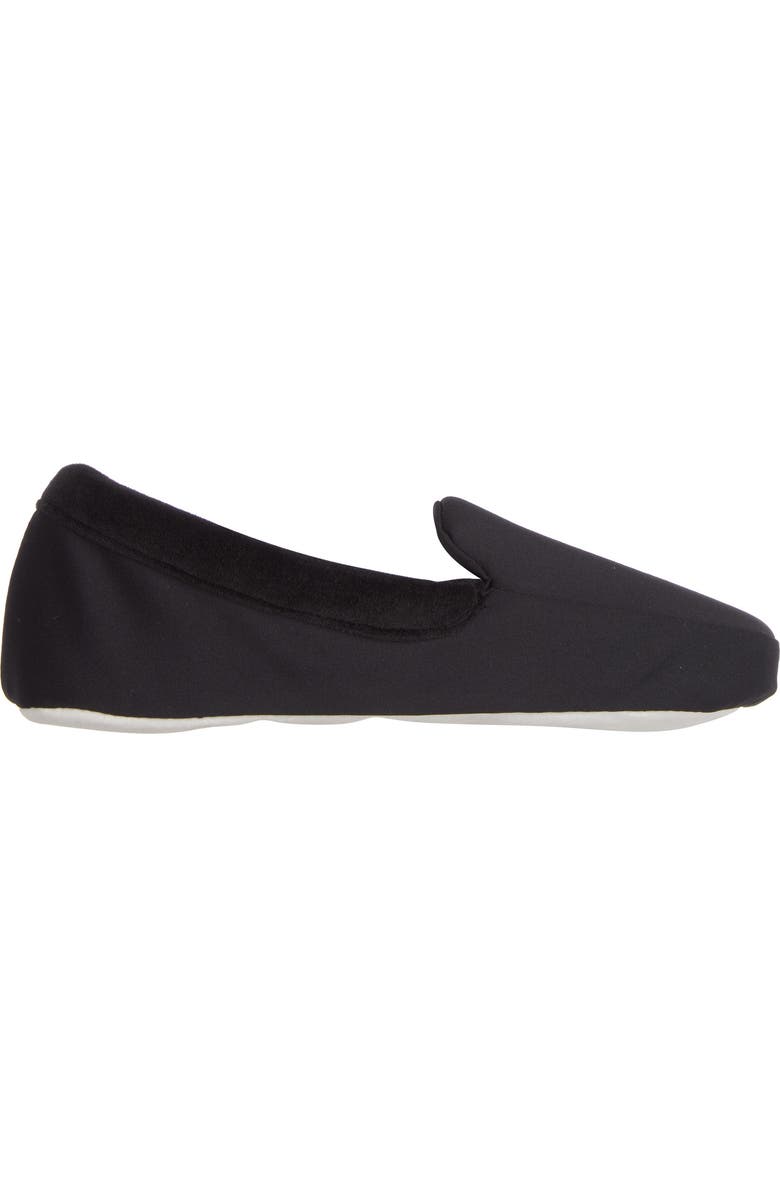 ISOTONER Ivy Velour Slipper, Alternate, color, Black
