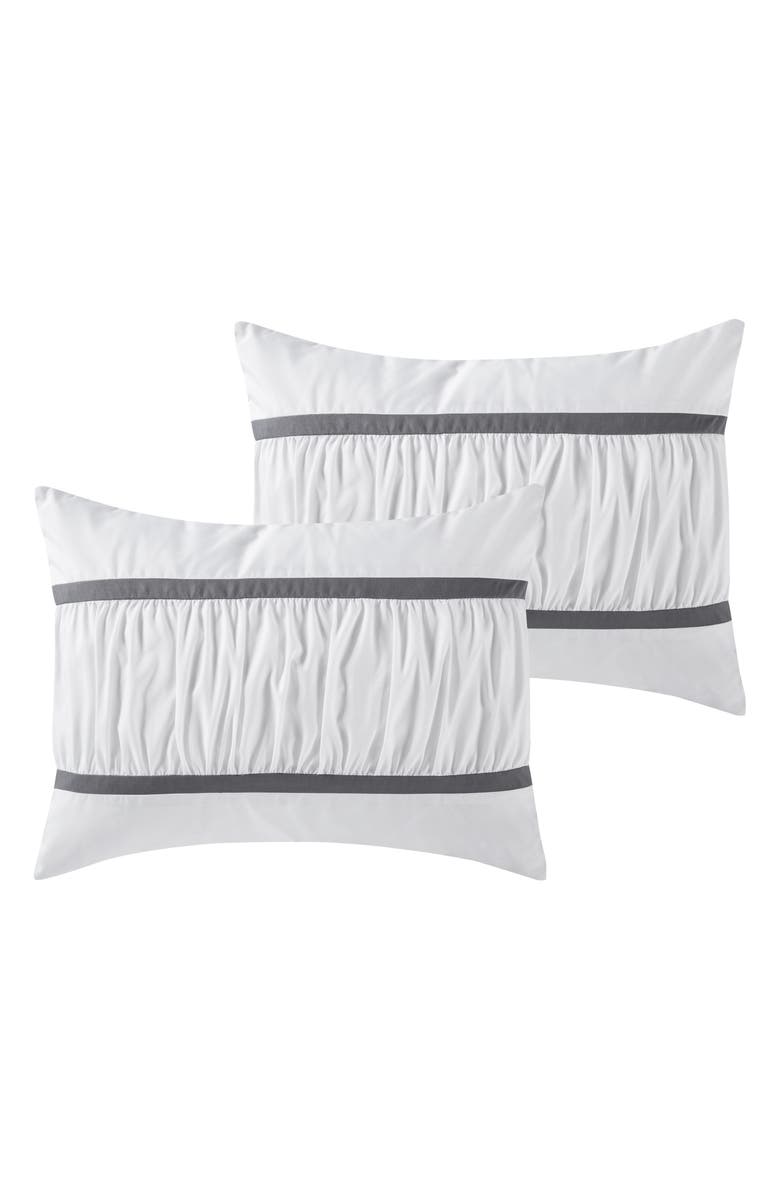 VCNY HOME Trisha Ruched Stripes Bed-in-a-Bag Comforter Set, Alternate, color, 