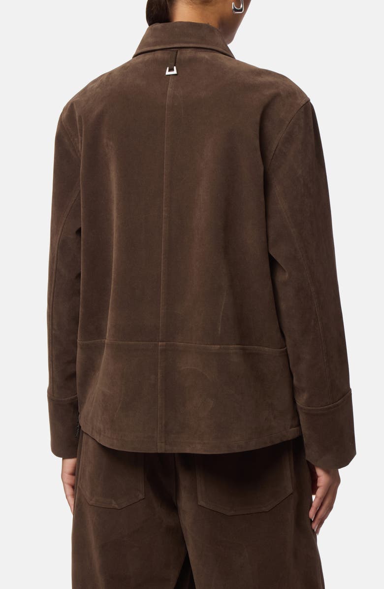 Apparis Ren Faux Suede Overshirt, Alternate, color, Dark Brown