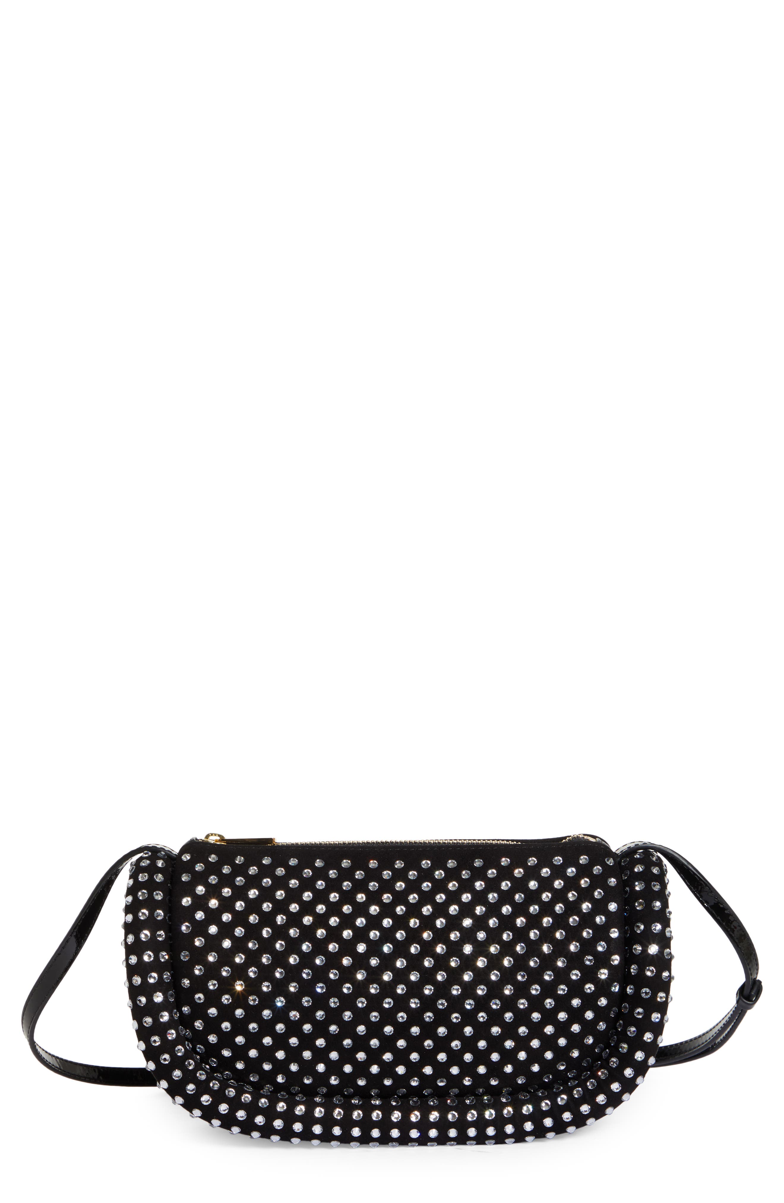 JW Anderson The Bumper Crystal Embellished Leather Shoulder Bag, Main, color, 