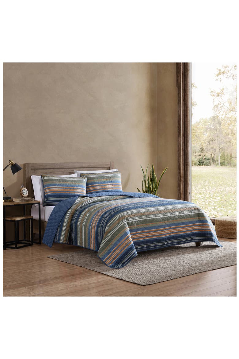 Yakima Valley Cotton Quilt 3-Piece Set, Alternate, color, GREEN