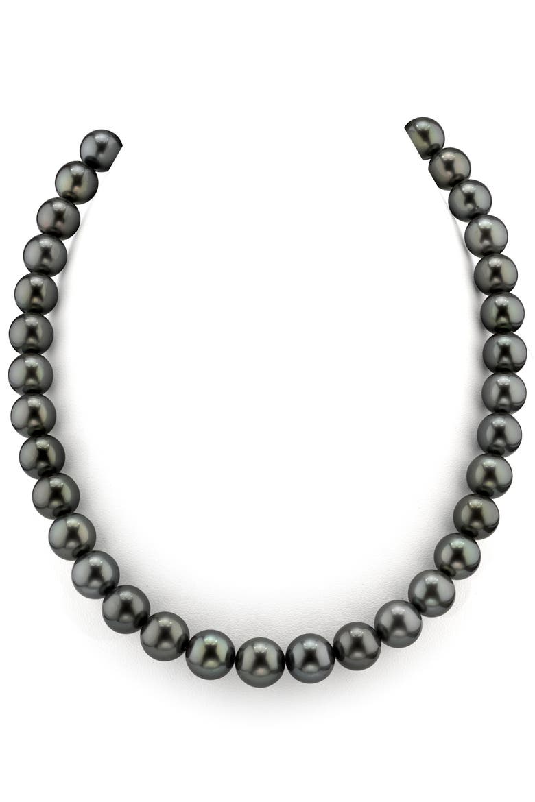 10-11mm Tahitian South Sea Pearl Necklace - Premier AAAA Quality, Main, color, White Gold Clasp
