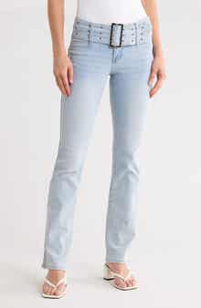 Madden Girl Belted Bootcut Jeans