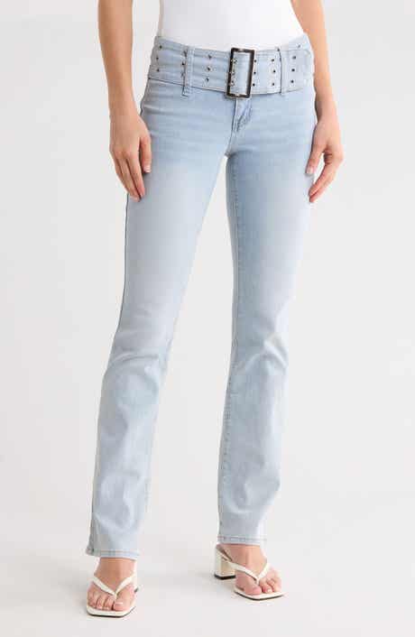 Madden Girl Belted Bootcut Jeans