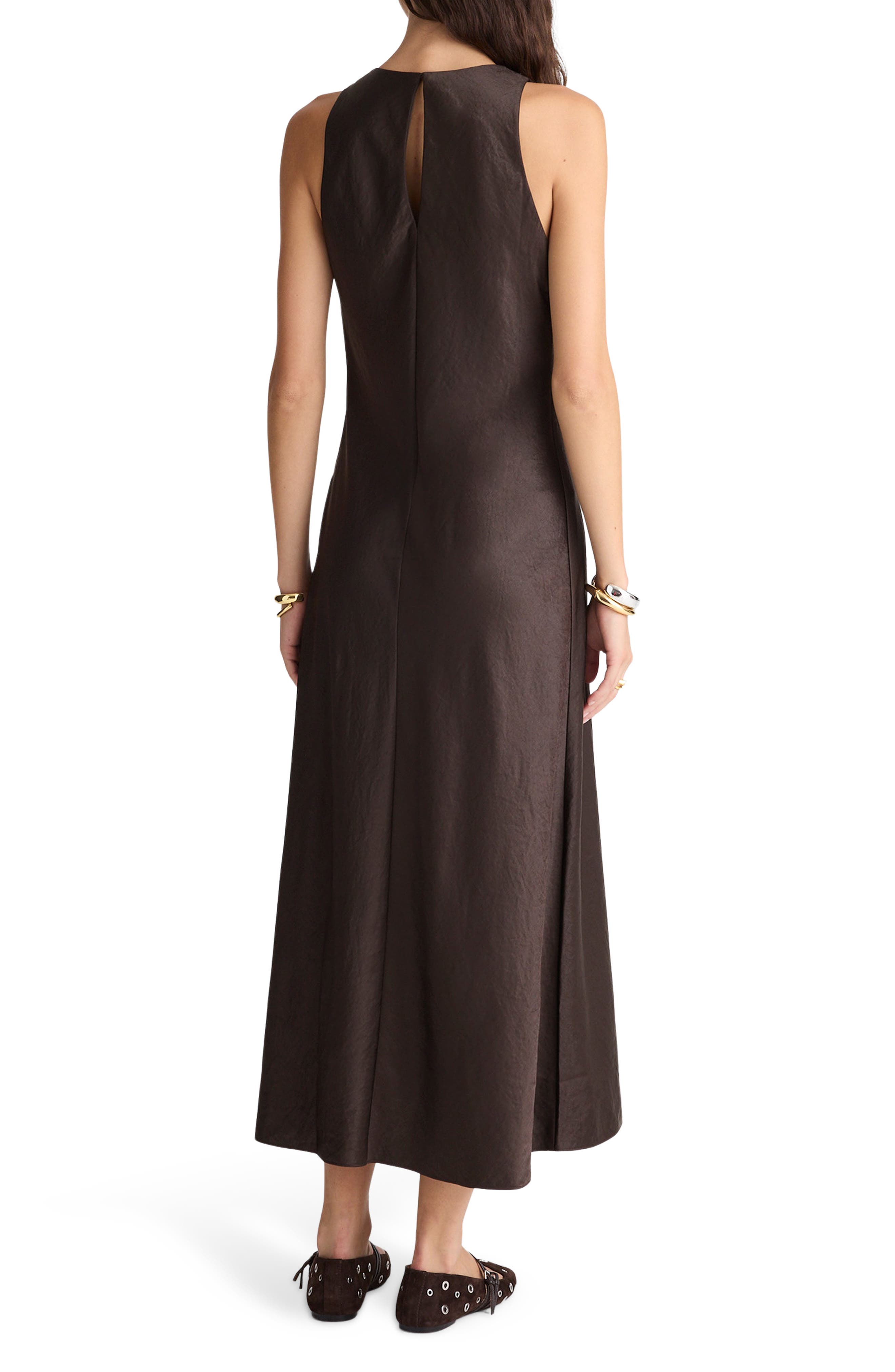 Sleeveless Satin Midi Dress - image 2