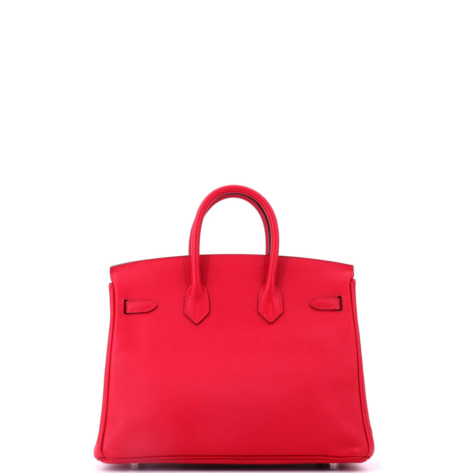 Pre-Owned Hermes Birkin Handbag Red Epsom with Palladium Hardware 25, Alternate, color, Rouge Casaque