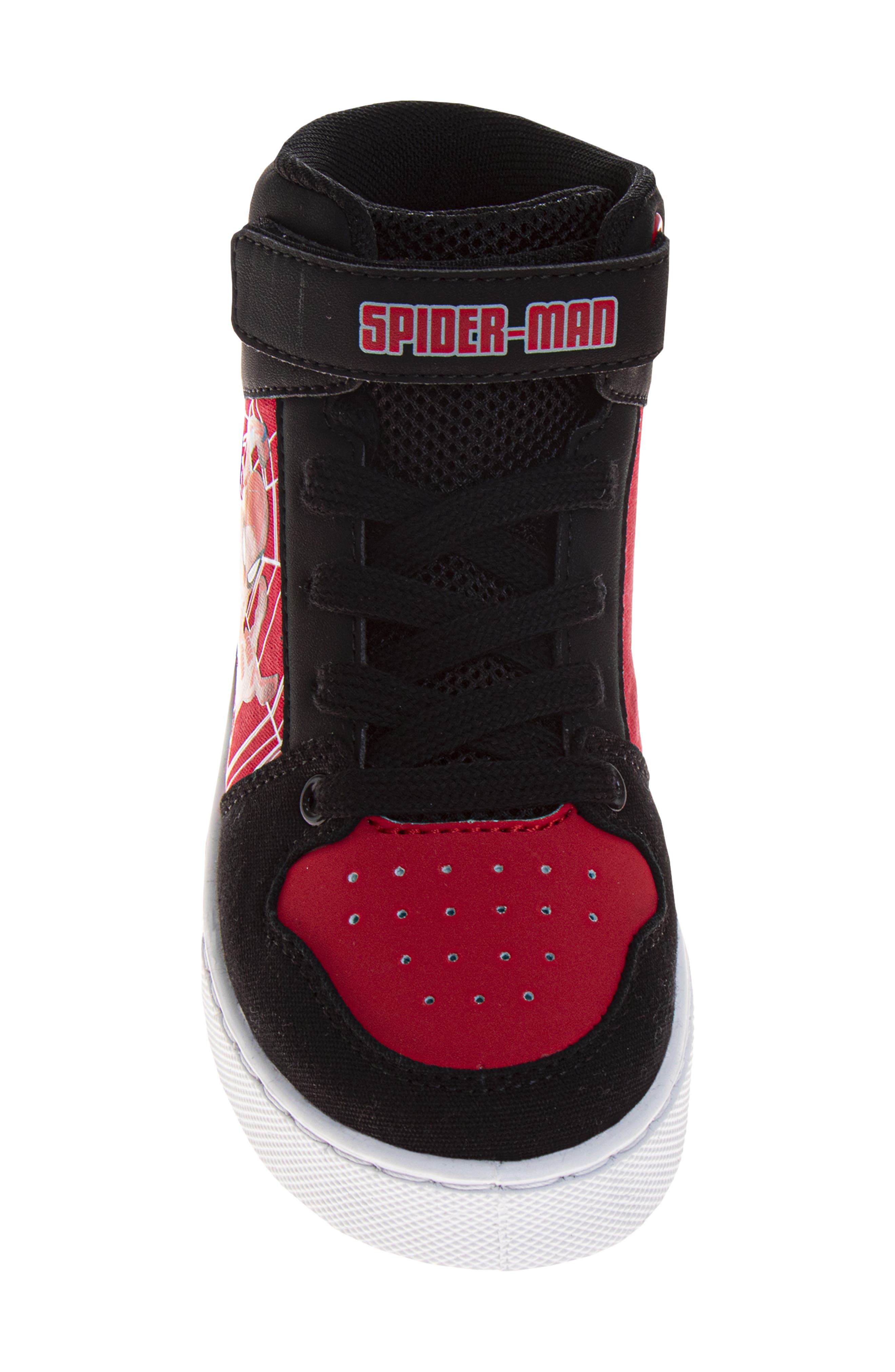 JOSMO Kids' Marvel Spider-Man High Top Sneaker, Alternate, color, Red/ Black