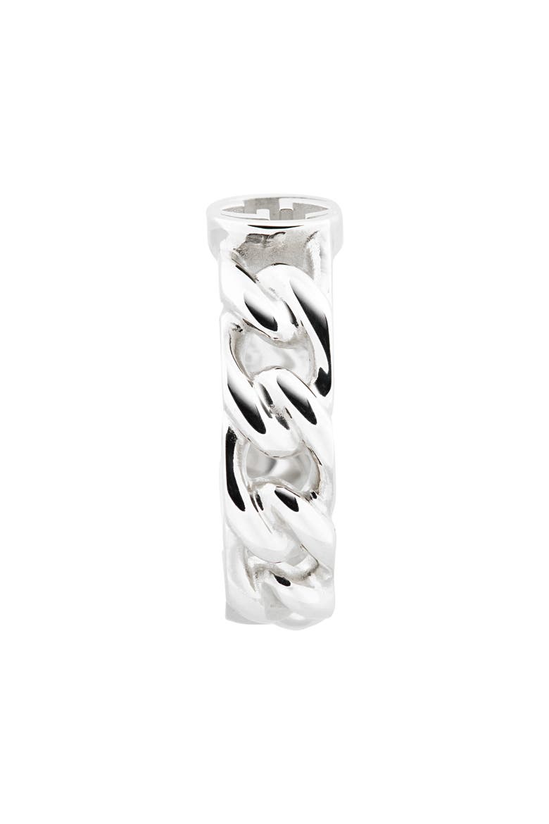GG Interlocking Sterling Silver Ring, Alternate, color, SILVER