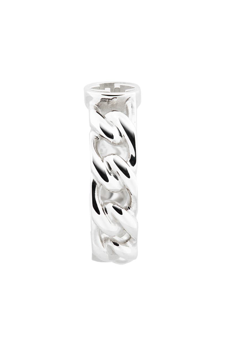 Gucci GG Interlocking Sterling Silver Ring, Alternate, color, Silver