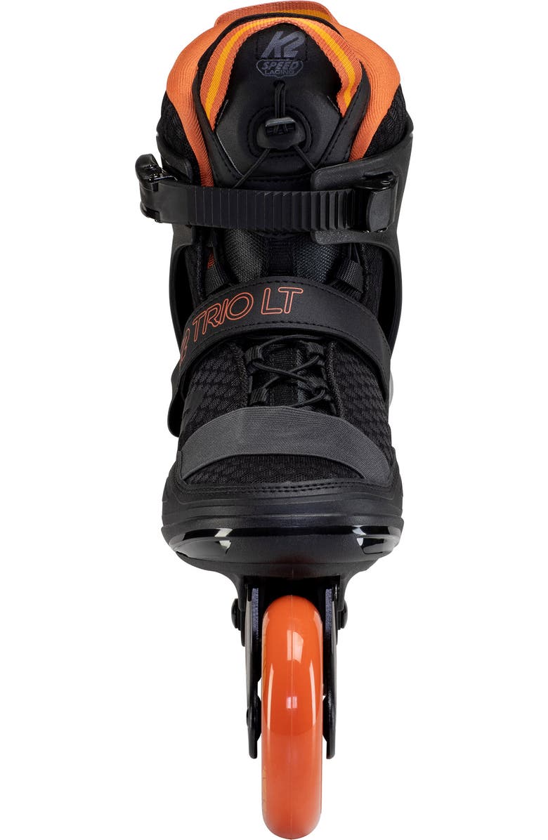 K2 Trio LT 100 Black Orange Mens Inline Skates, Alternate, color, Black/Orange