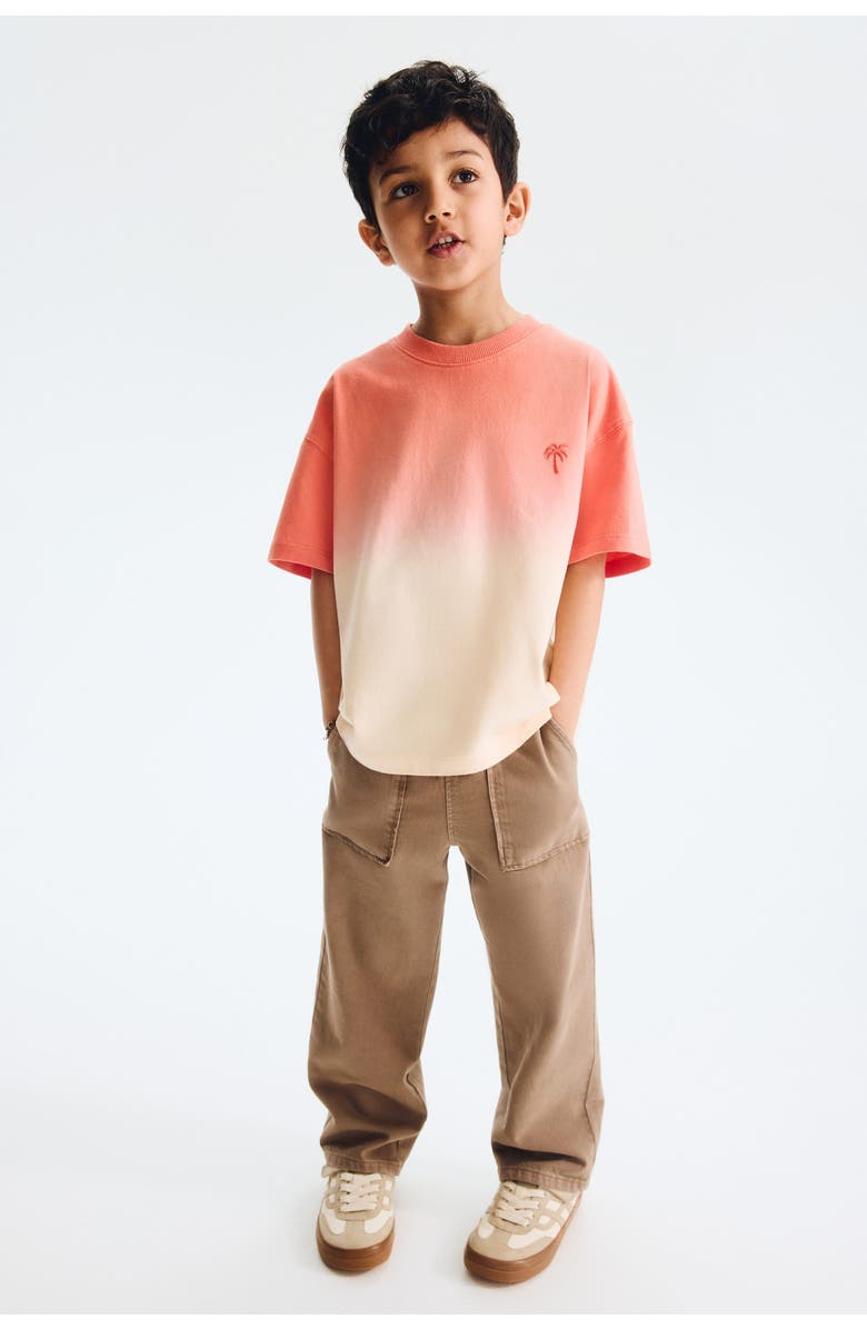H&M Cotton Twill Joggers, Alternate, color, Beige