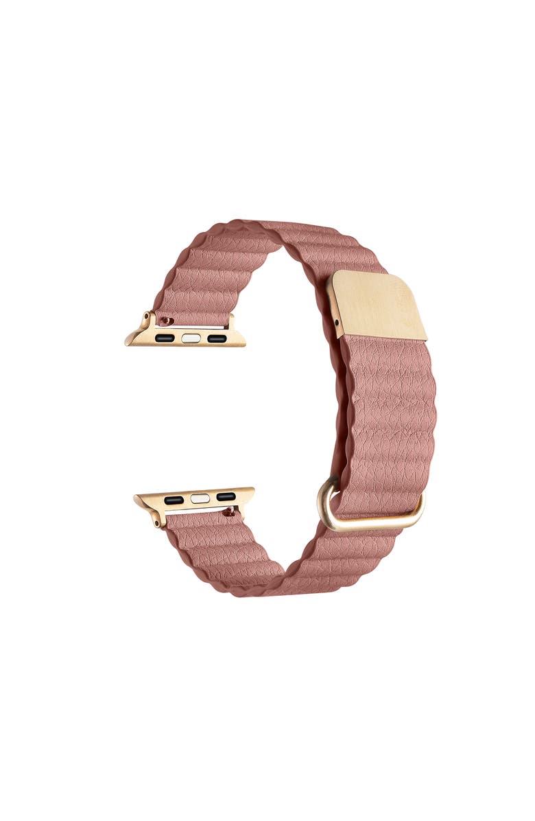 Posh Tech Riley Magnetic Leather Band for Apple Watch, Alternate, color, Pink