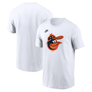 Nike Men's Nike White Baltimore Orioles Cooperstown Collection Logo T-Shirt