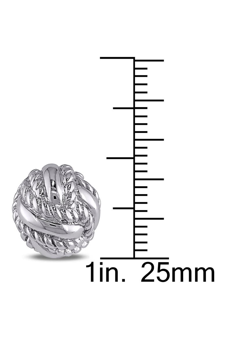 Knot Cuff Links, Alternate, color, SILVER