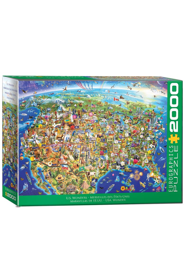 US Wonders 2000 Piece Puzzle, Main, color, Multicolored
