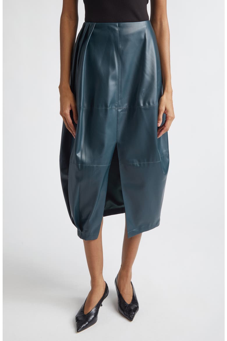 Daphne Faux Leather Skirt, Main, color, TURQUOISE