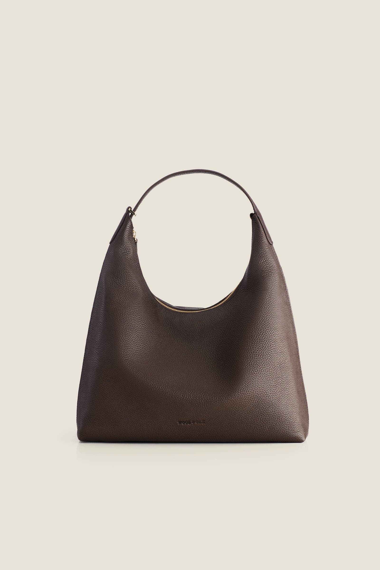 Hobo Relaxed Organized Leather Shoulder Bag, Alternate, color, Chocolate