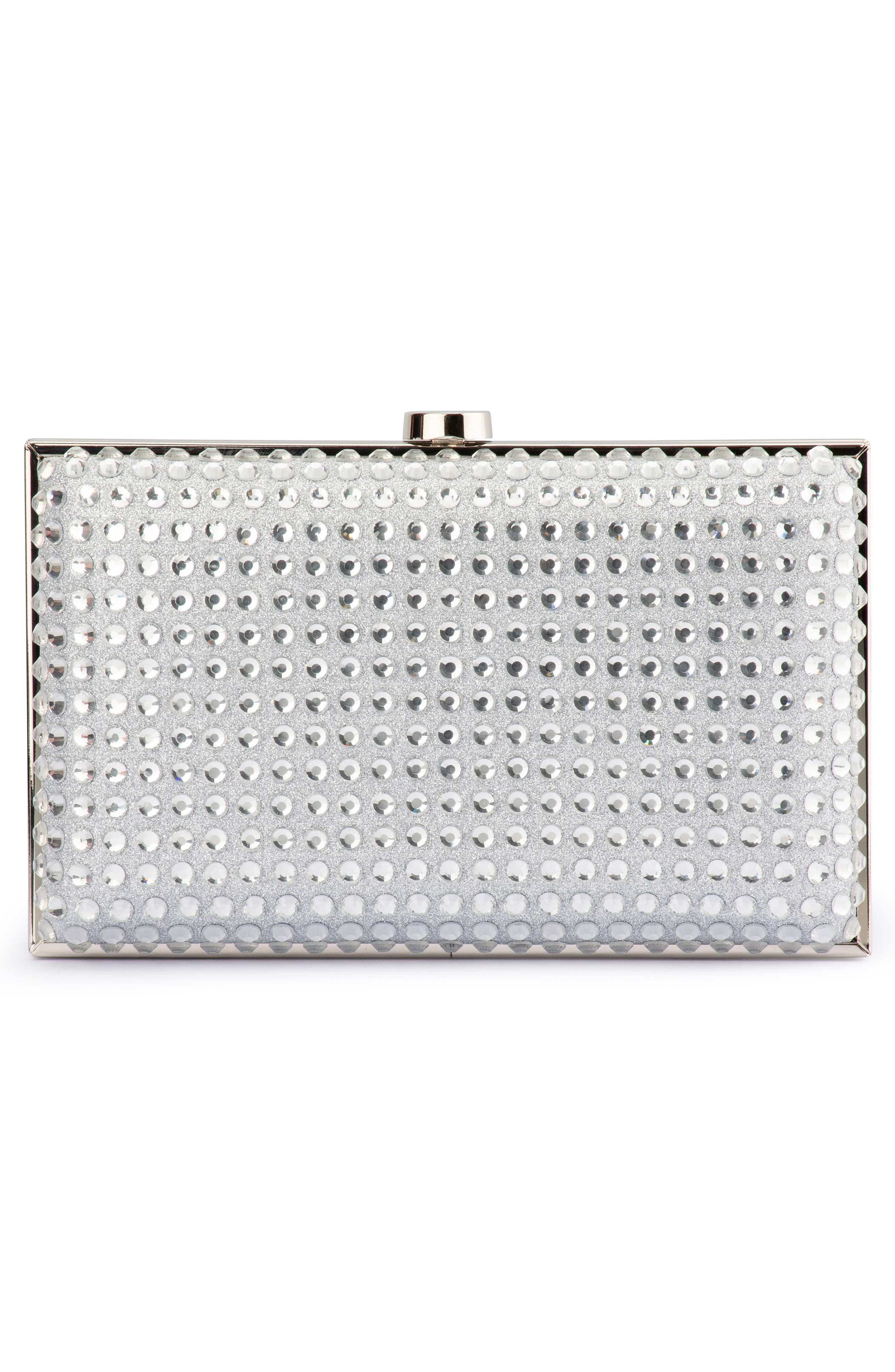 Manuela Hotfix Frame Clutch, Alternate, color, SILVER