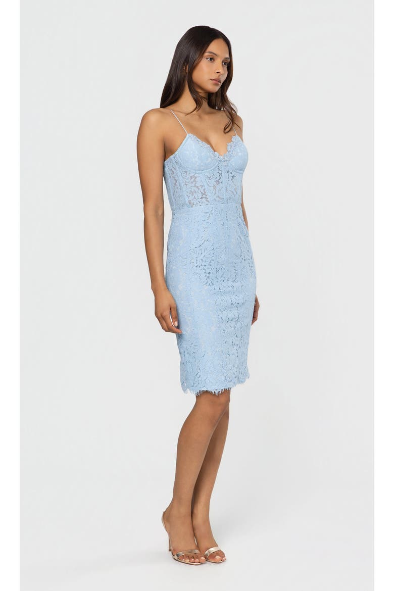 Leonie Lace Bustier Dress, Alternate, color, Dusty Blue