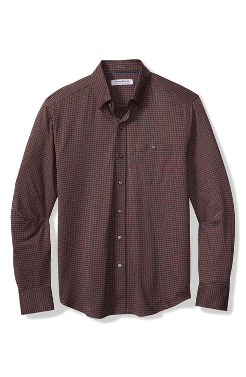 San Sebastian Microcheck IslandZone® Button-Up Shirt