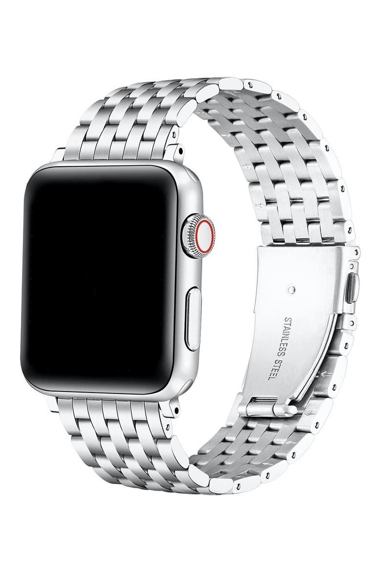 Remy Stainless Steel Apple Watch® Watchband, Alternate, color, SILVER