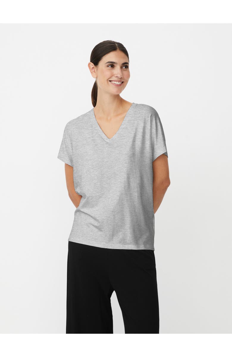Masai Copenhagen MaBadu V-Neck Short Sleeve T-Shirt, Main, color, M. Grey Mel.