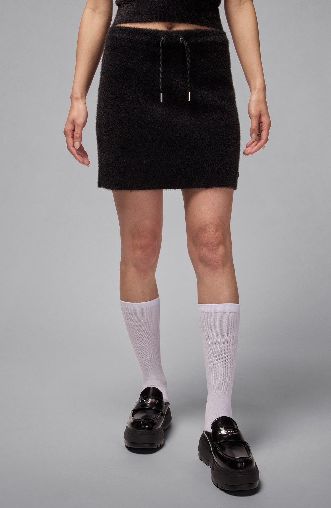 Jordan Air Drawstring Waist Sweater Skirt