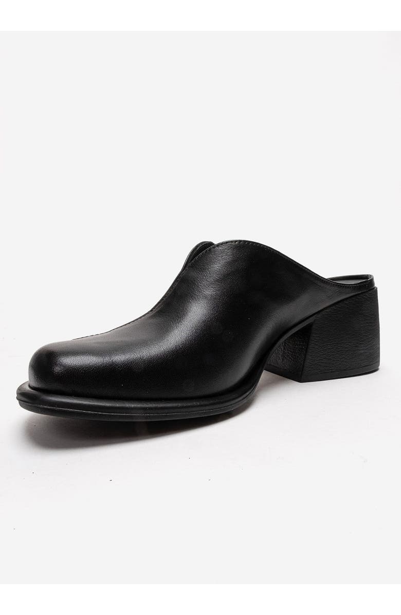 Forever & Always Shoes Ardent Leather Block Heel Mule, Alternate, color, Black