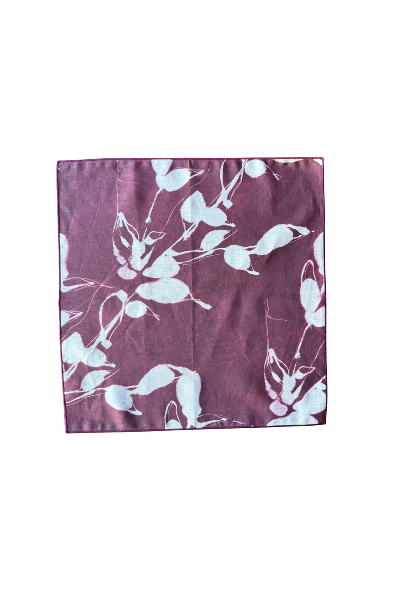 Porto Print in Aubergine Napkin Set of 4, Main, color, Aubergine