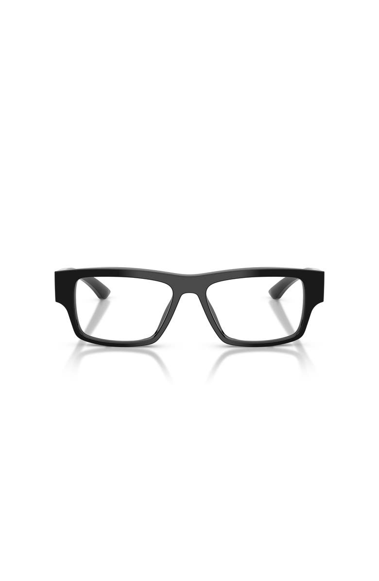 Ferrari 54mm Rectangle optical glasses, Alternate, color, Black