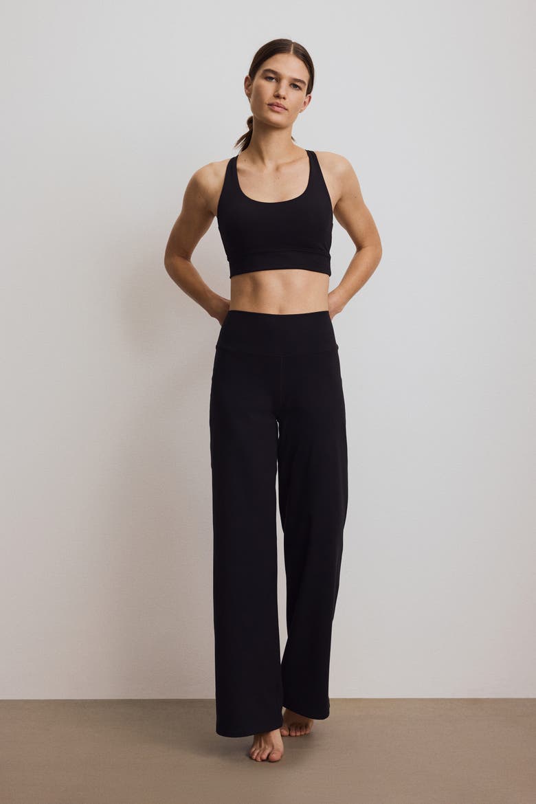 Wide Sports Leggings With Softmove, Main, color, Black