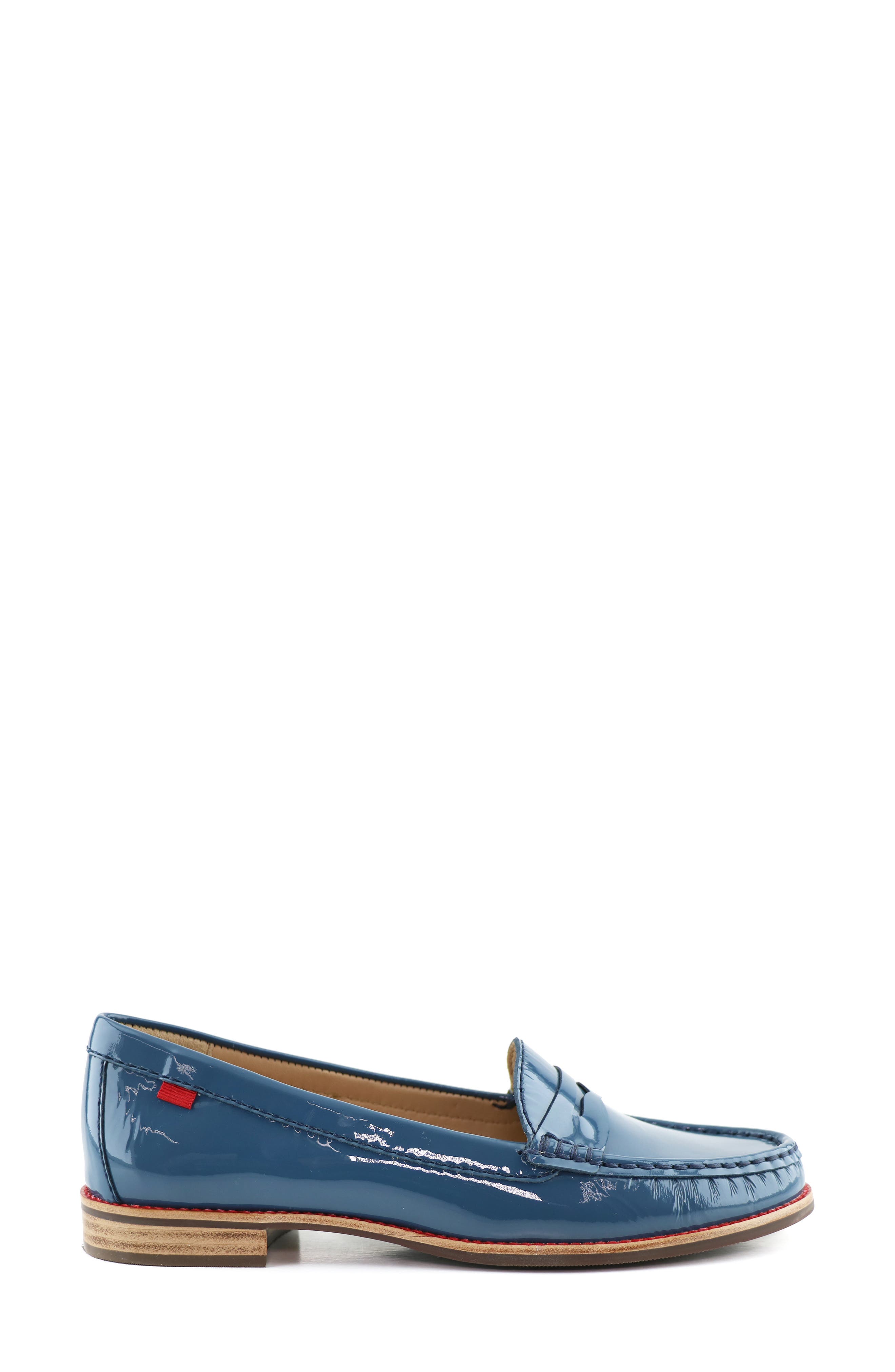 East Village Penny Loafer, Alternate, color, ATLANTIC BLUE SOFT PATENT