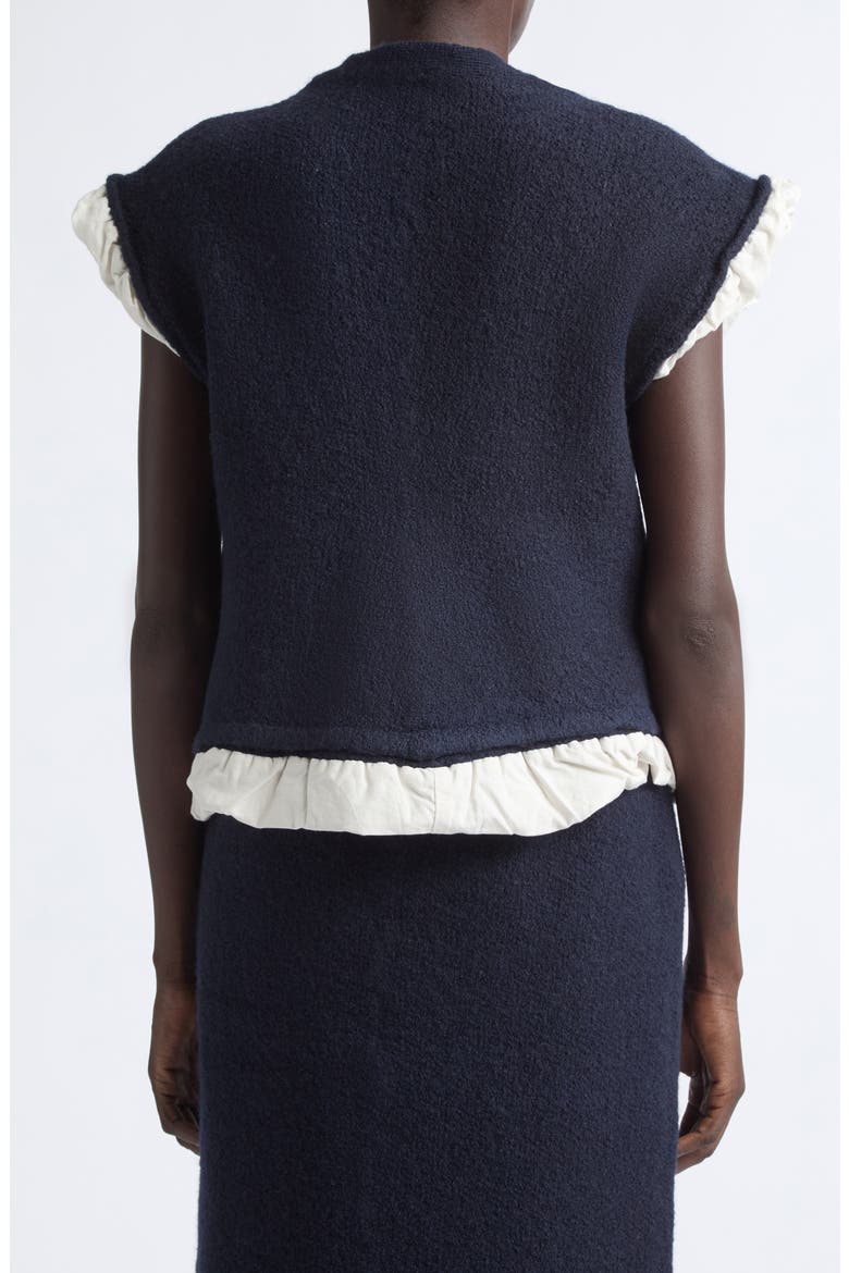 Fulling Wool Knit Vest, Alternate, color, NAVY