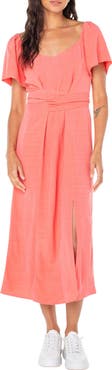 Roxy Bungalow Bliss Tie Back Midi Dress