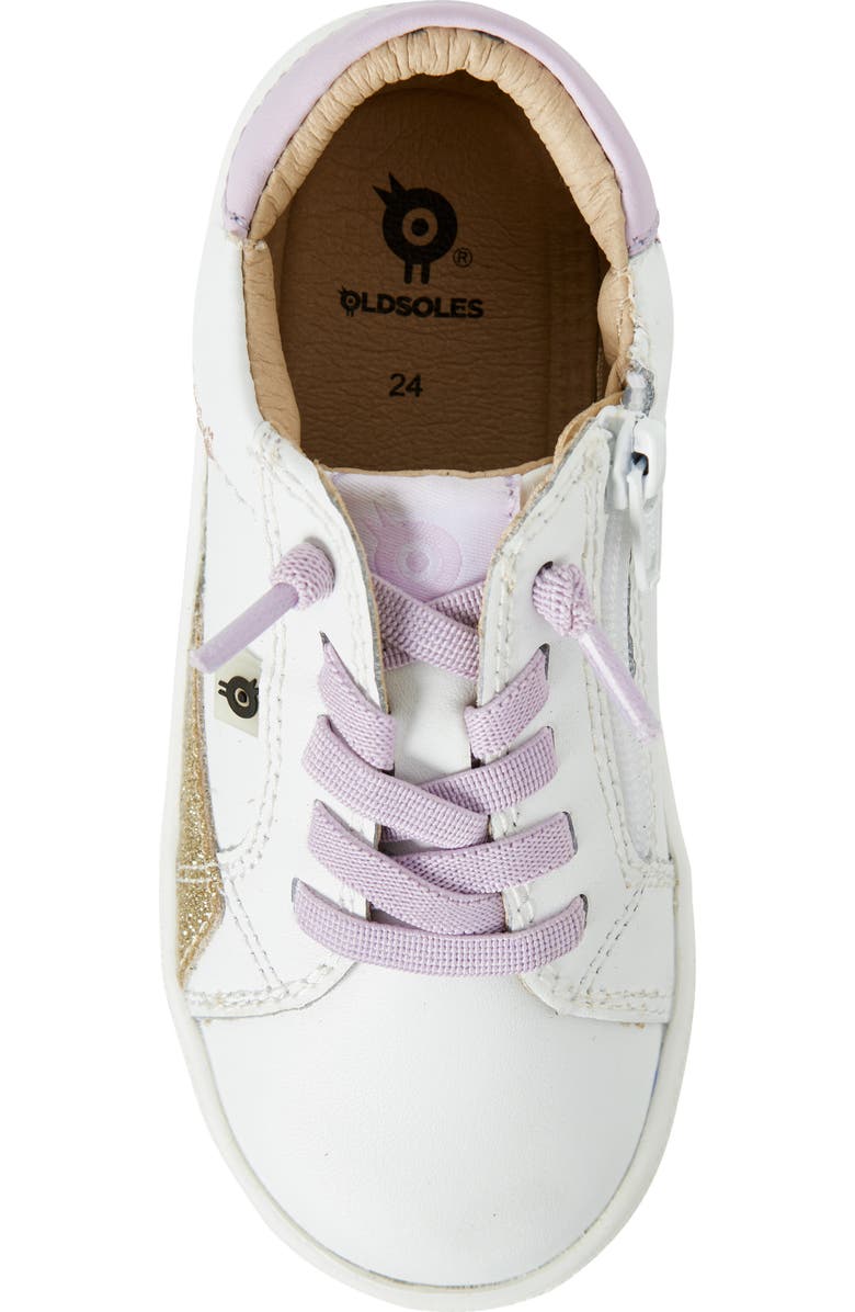 OLD SOLES Kids' Blade Runner Sneaker, Alternate, color, Snow / Lilium / Glam Gold