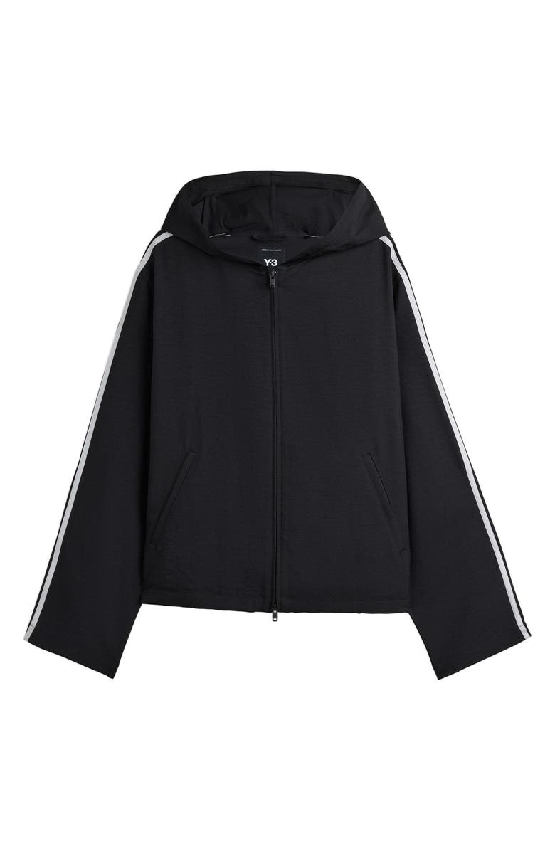adidas Y-3 3-Stripes Hooded Track Jacket, Main, color, Black