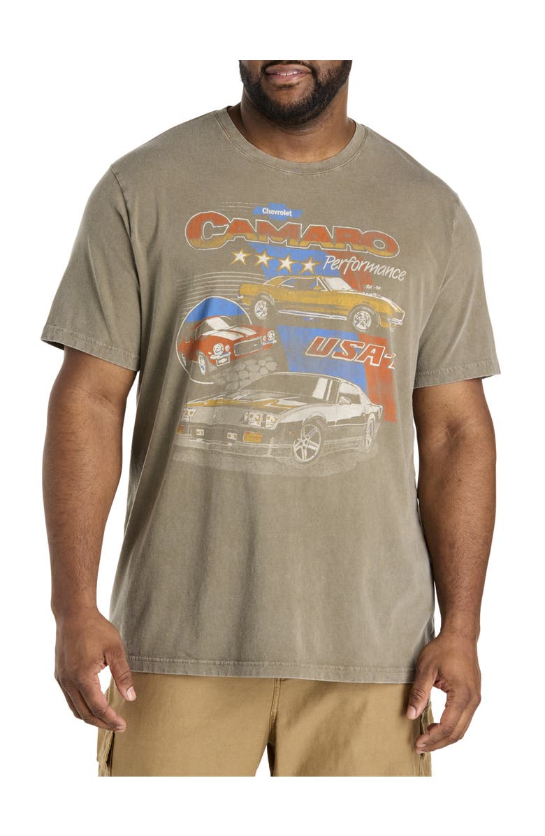 Lucky Brand Big & Tall Camaro Montage Graphic Tee, Main, color, Stone Grey