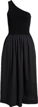 Rails Anita One-Shoulder Mixed Media Midi Dress