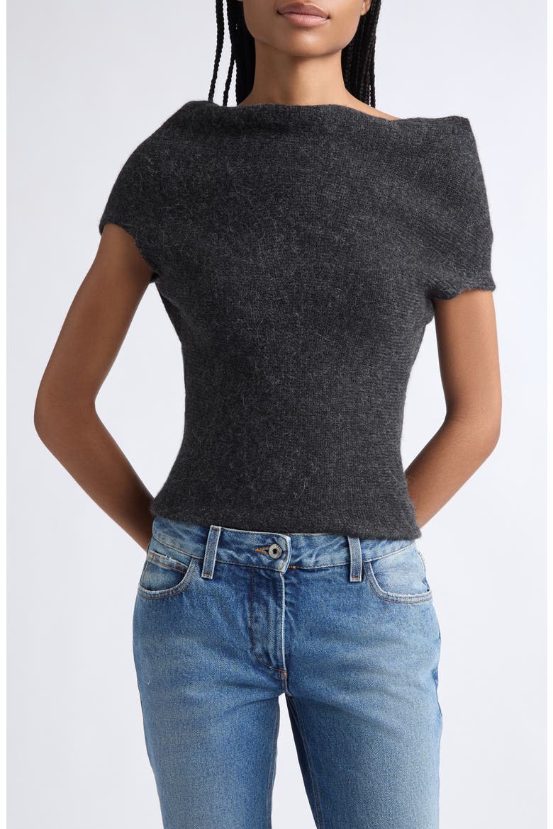 Dione Merino Wool & Baby Alpaca Sweater, Main, color, CHARCOAL