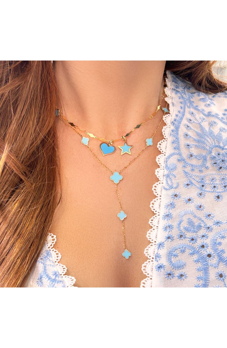 The Lovery Fine Jewelry Turquoise Star Charm, Alternate, color, Turquoise