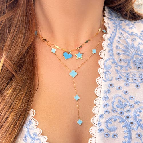 The Lovery Fine Jewelry Turquoise Star Charm In Gold