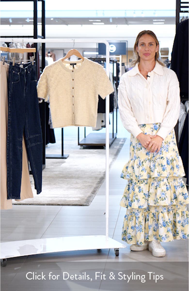 Sierra Pom Short Sleeve Cardigan, sales video thumbnail