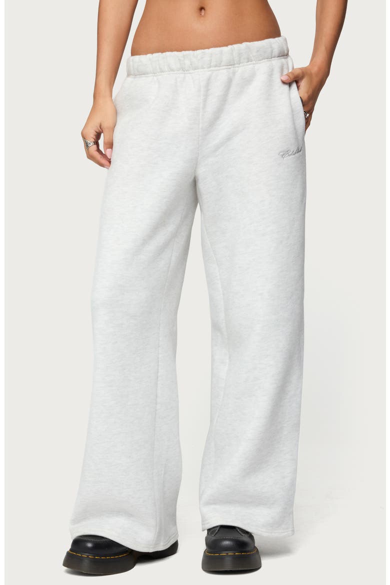 Basic Girl Wide Leg Sweatpants, Main, color, LIGHT-GRAY-MELANGE