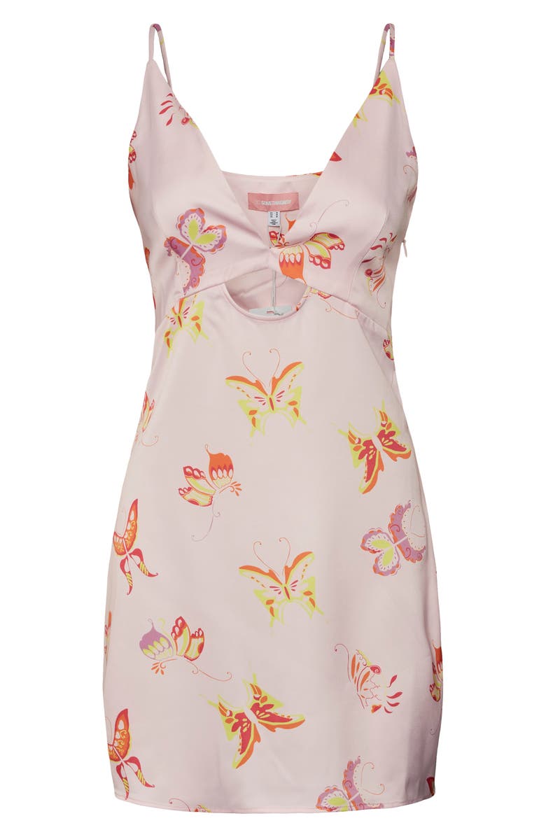 SOMETHING NEW Buffy Butterfly Keyhole Cutout Dress, Alternate, color, 