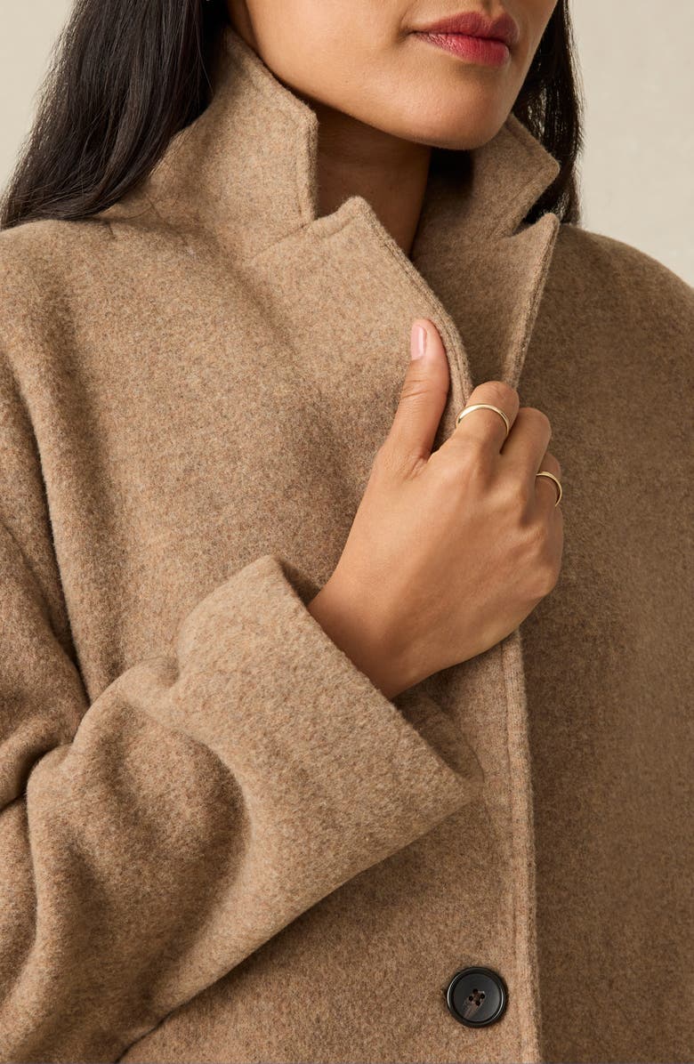 Faherty The Atlantic Wool Blend Knit Coat, Alternate, color, Cappuccino