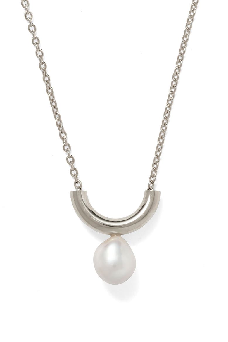 Isla Pendant Necklace, Main, color, SILVER