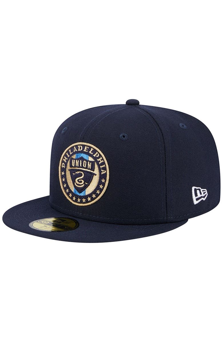 New Era Men's New Era Navy Philadelphia Union Patch 59FIFTY Fitted Hat, Alternate, color,